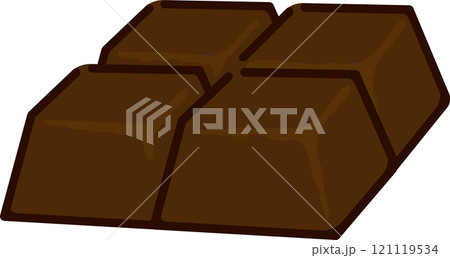 シンプルな板チョコのイラスト シンプルな板チョコのイラスト 121119534