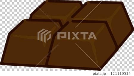 シンプルな板チョコのイラスト シンプルな板チョコのイラスト 121119534