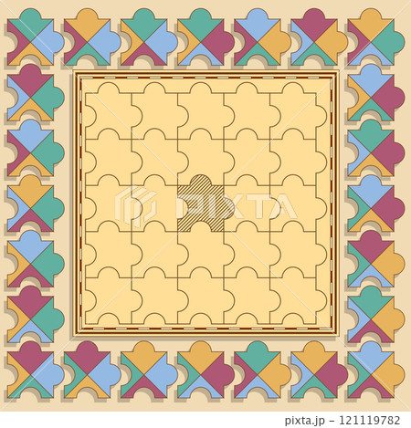Puzzle game. Vector design for app game user interface. Puzzle game. Vector design for app game user interface. 121119782