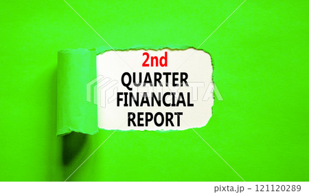 2nd quarter financial report symbol. Concept words 2nd quarter financial report on beautiful white paper. Beautiful green background. Business 2nd quarter financial report concept. Copy space. 2nd quarter financial report symbol. Concept words 2nd quarter financial report on beautiful white paper. Beautiful green background. Business 2nd quarter financial report concept. Copy space. 121120289