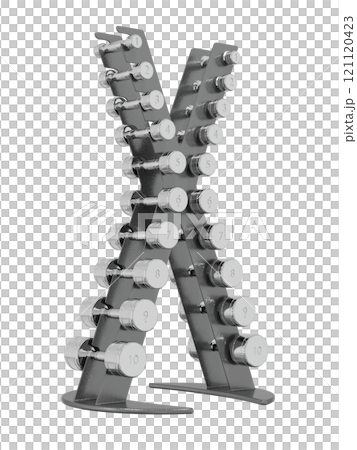 Gym Dumbbell rack in X shape, a stand for weightlifting gym equipment 121120423