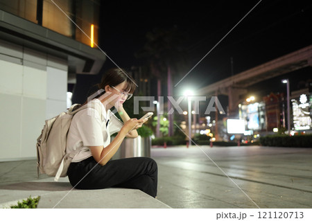 Asian Woman with Smart Phone 121120713