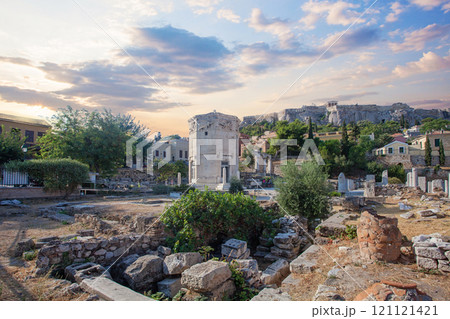 Roman Agora and Tower of the Winds in Athens, Greece Roman Agora and Tower of the Winds in Athens, Greece 121121421