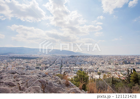 Panoramic view of the city of Athens, Greece 121121428