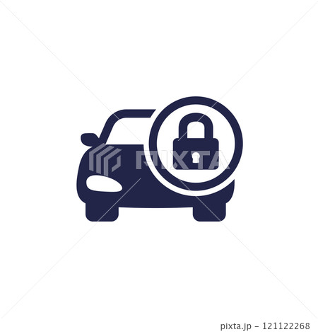 car lock icon on white 121122268