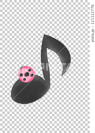 Cute musical notes and ladybugs 121122776