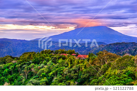 Sunset view of Mombacho Volcano from Catarina in Masaya Department of Nicaragua, Central America Sunset view of Mombacho Volcano from Catarina in Masaya Department of Nicaragua, Central America 121122788