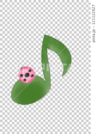 Cute musical notes and ladybugs 121122827