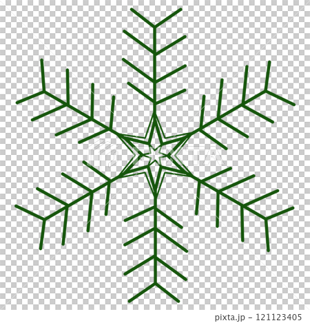 Green snowflake illustration Green snowflake illustration 121123405