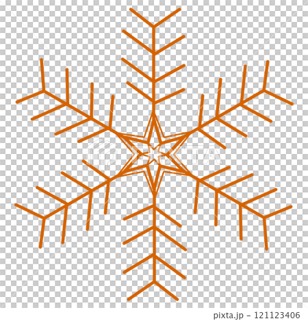 橙色雪花插畫 橙色雪花插畫 121123406
