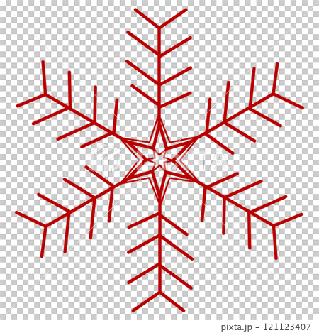 Red snowflake illustration Red snowflake illustration 121123407