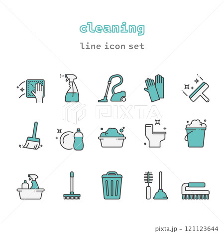 cleaning vector icon set illustration cleaning vector icon set illustration 121123644