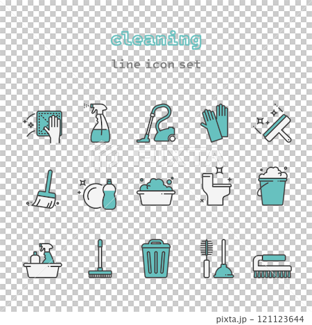 cleaning vector icon set illustration cleaning vector icon set illustration 121123644