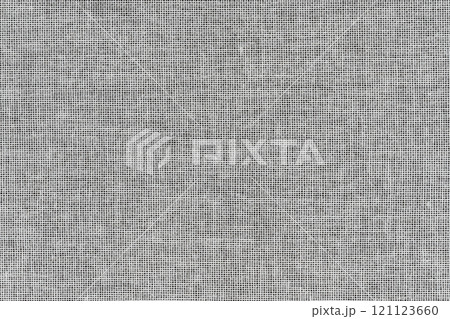 Gray color wovenhand abstract textile pattern for background. Macro photography table top view of grey colour surface fabric material, colored background texture of cloth for moderate design element 121123660