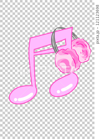 Musical note with earmuffs Musical note with earmuffs 121123698