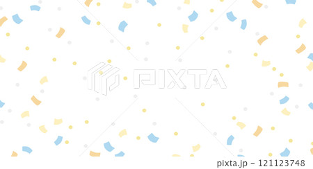 パステルカラー 紙吹雪が舞う白背景 ( ベクター 清潔感のあるデザイン素材 ) パステルカラー 紙吹雪が舞う白背景 ( ベクター 清潔感のあるデザイン素材 ) 121123748