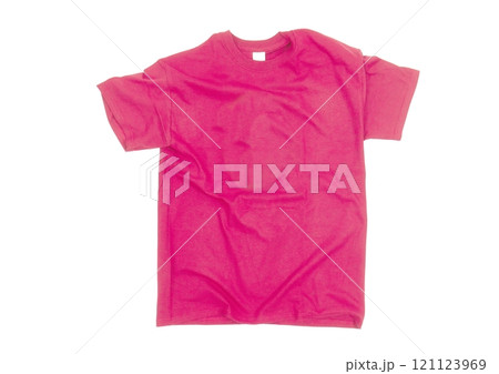 Pink T-shirt blank white background Pink T-shirt blank white background 121123969