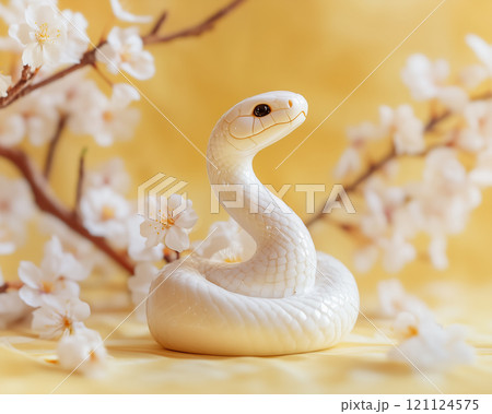 年賀状素材　巳年　へび 121124575