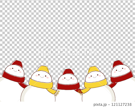 雪だるまフレームのイラスト素材 [121127238] - PIXTA