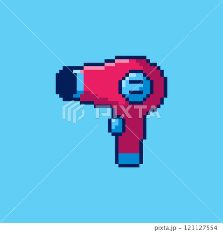 Pixel art Hair Dryer game asset design 121127554