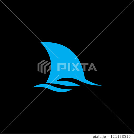 Shark icon. Abstract logo vector design template. Shark icon. Abstract logo vector design template. 121128519