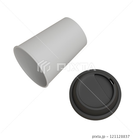 lying on the floor coffee cup and black lid sleeveless 3D render mock up image lying on the floor coffee cup and black lid sleeveless 3D render mock up image 121128837