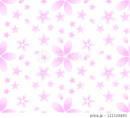 桜のシームレスパターン　A-6’ 121128893