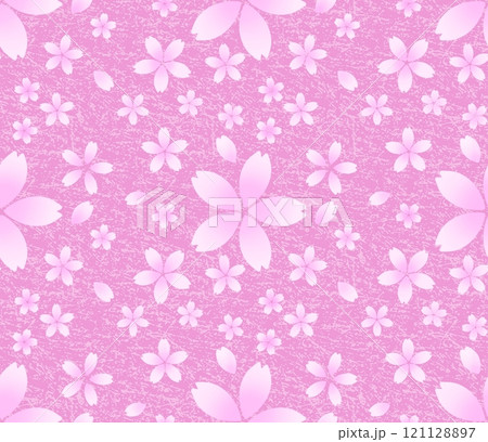 桜のシームレスパターン　A-8' 121128897