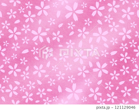 桜のシームレスパターン(和紙) B-4 桜のシームレスパターン(和紙) B-4 121129046