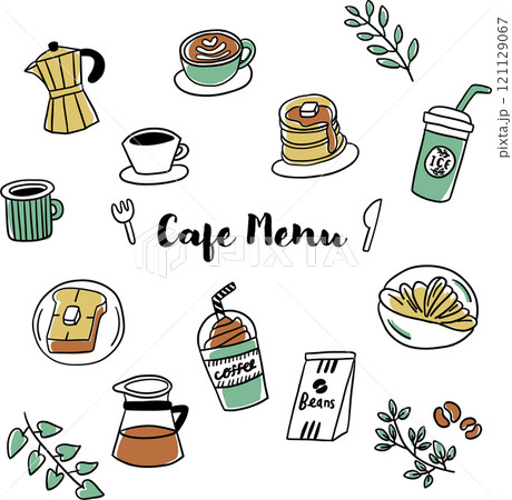 カフェメニューイラスト 121129067