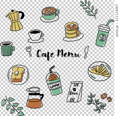 カフェメニューイラスト 121129067