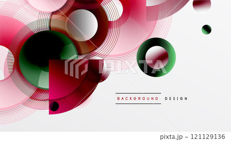 Abstract composition of overlapping circles with smooth gradients and transparency effects. Clean and modern design emphasizing depth, symmetry a minimal aesthetic Abstract composition of overlapping circles with smooth gradients and transparency effects. Clean and modern design emphasizing depth, symmetry a minimal aesthetic 121129136