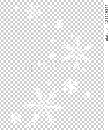 白いたくさんの雪の結晶のイラスト 121129347