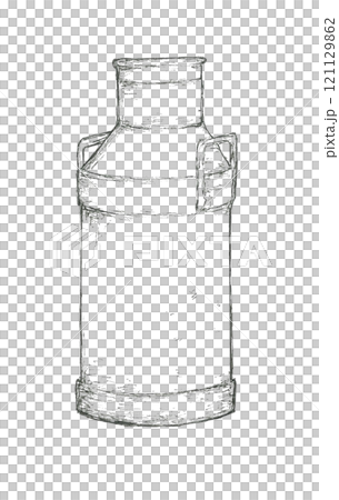 古いミルク缶の線画 古いミルク缶の線画 121129862