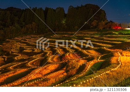 (千葉県)大山千枚田ライトアップ 棚田のあかり (千葉県)大山千枚田ライトアップ 棚田のあかり 121130306