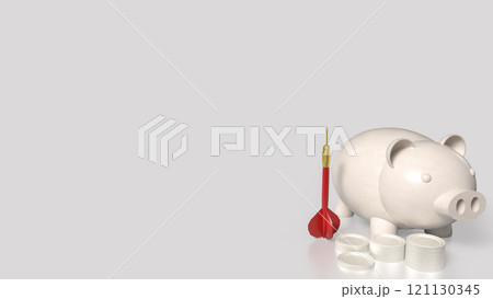 The Darts and Piggy bank for Business concept 3d rendering. The Darts and Piggy bank for Business concept 3d rendering. 121130345
