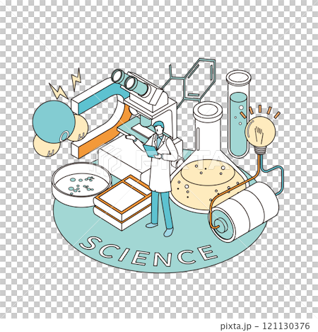 Scientific research experiment image illustration 121130376