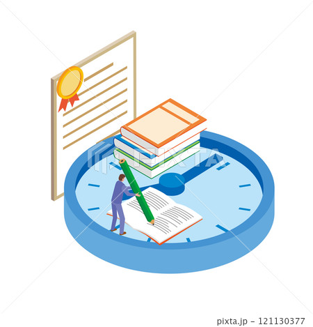 資格勉強の時間のイメージ 資格勉強の時間のイメージ 121130377