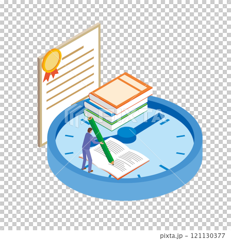 資格勉強の時間のイメージ 資格勉強の時間のイメージ 121130377