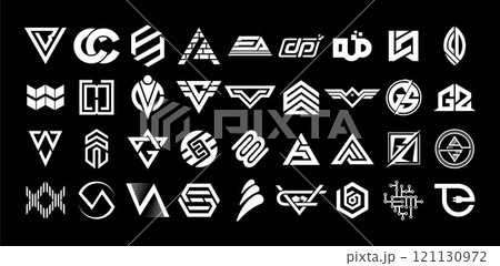 Collection of business acronym letter logo design 121130972