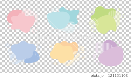 Colorful fluid shapes abstract shapes glitter decoration set 121131108