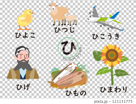 日語平假名系列 有「hi」的平假名 121131775