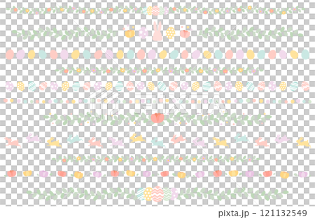 Easter line material Decoration Decorative border Rabbit Spring Cute Frame Copy space Pastel 121132549