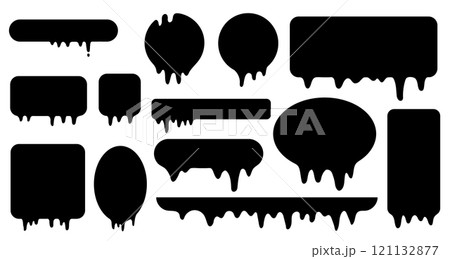 液体　フレーム 　背景　黒　ベクター　抽象的な形　シェイプ 121132877