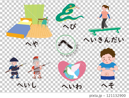 日語平假名系列 有「他」的平假名 121132900