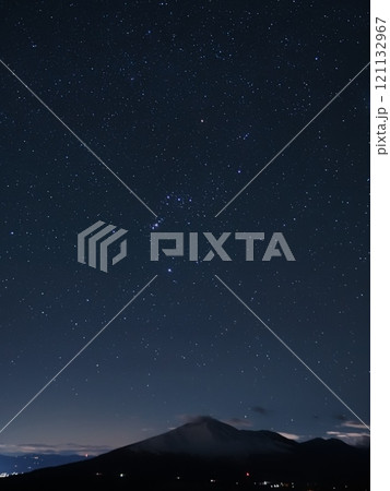 オリオン座とウサギ座と浅間山 オリオン座とウサギ座と浅間山 121132967