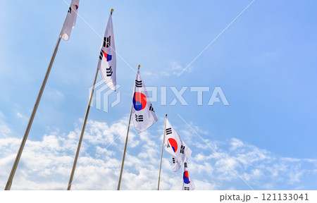 韓国ソウル市東大門　韓国国旗 121133041