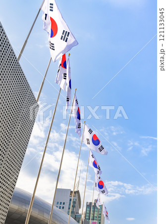 韓国ソウル市東大門　韓国国旗 121133045