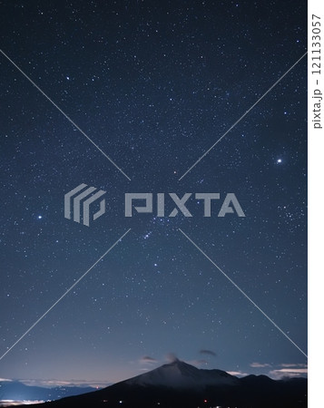 冬の大三角と浅間山1 121133057