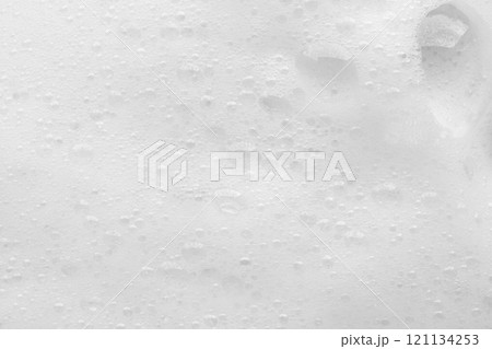 Abstract white soap foam bubbles texture background 121134253